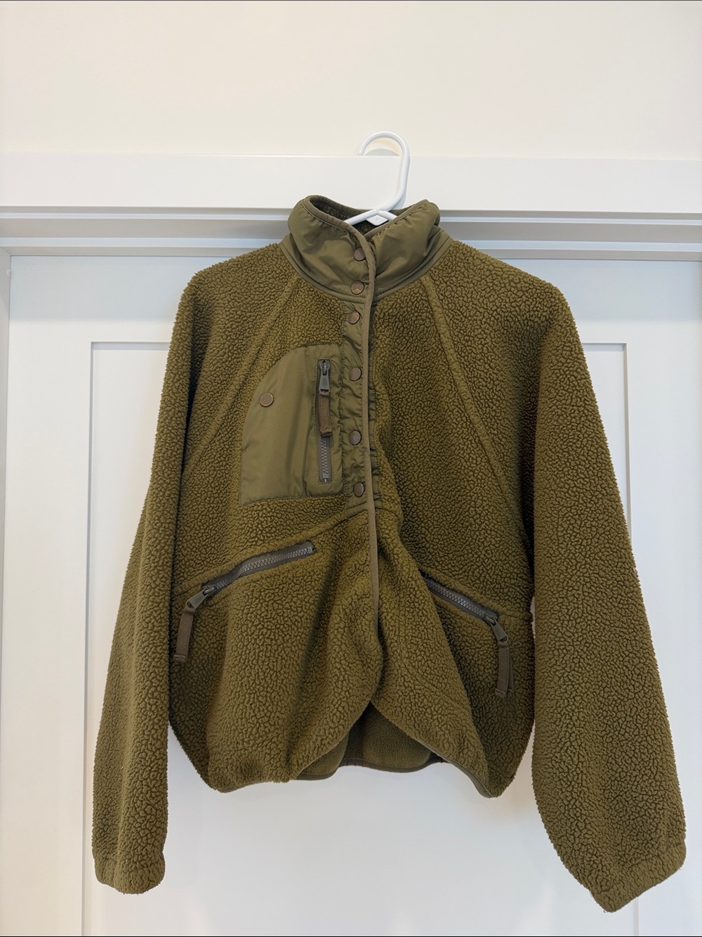 Free People Hit the Slopes Olive Green Jacket